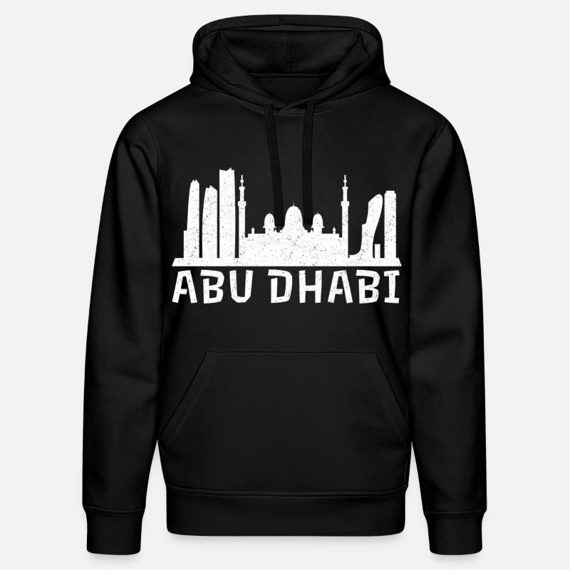 Ambiance Skyline d’Abu Dhabi - Sweat à capuche bio DRUMMER Stanley/Stella Unisexe - noir