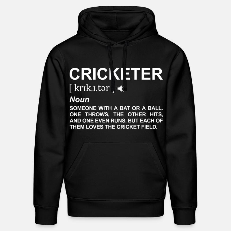 Signification du joueur de cricket - Sweat à capuche bio DRUMMER Stanley/Stella Unisexe - noir