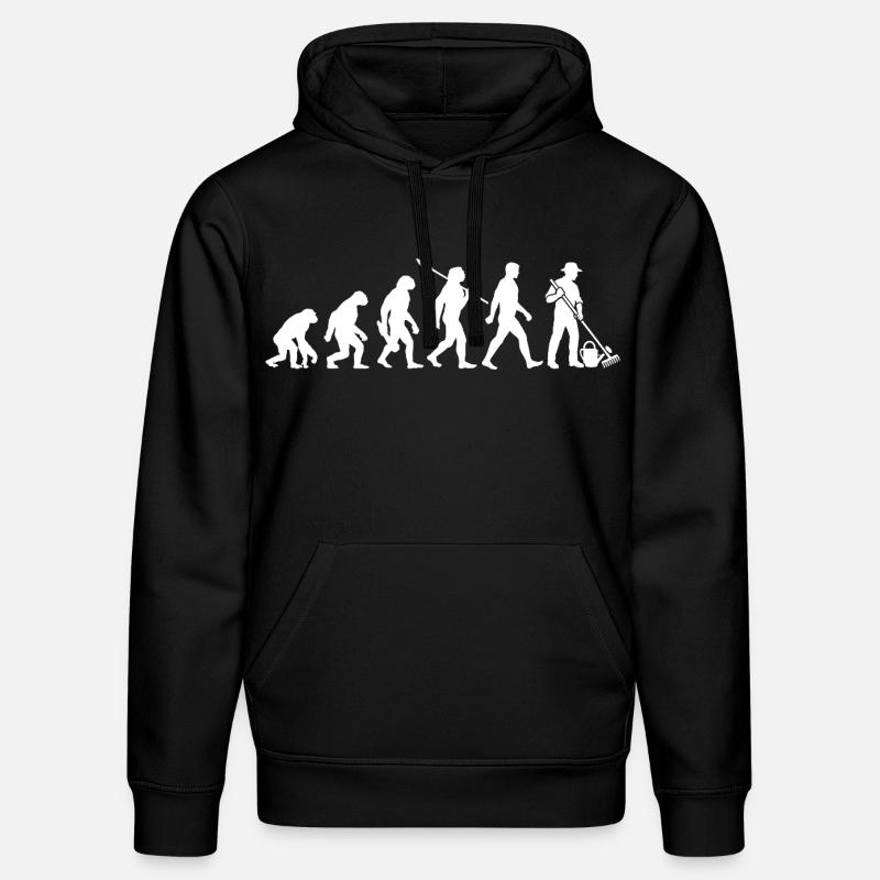 Evolution - Gärtner - Garten - Gartenarbeit - Stanley/Stella Unisex Bio-Hoodie DRUMMER  - Schwarz