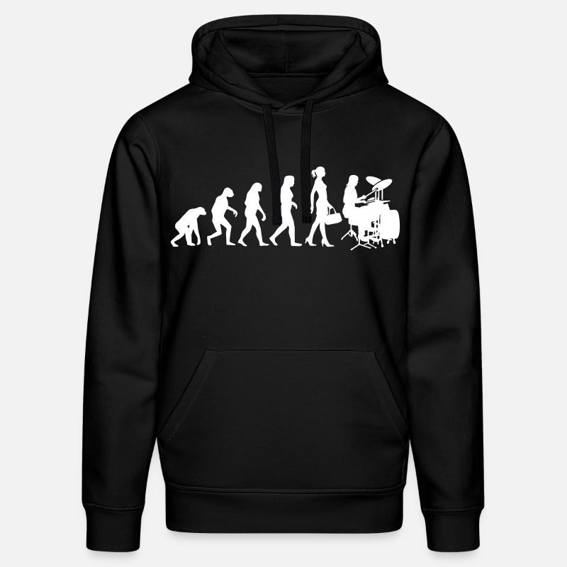 Evolution Schlagzeugerin Percussion Drummer Lady - Stanley/Stella Unisex Bio-Hoodie DRUMMER  - Schwarz