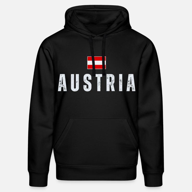 Drapeau de l’Autriche, patriote autrichien - Sweat à capuche bio DRUMMER Stanley/Stella Unisexe - noir