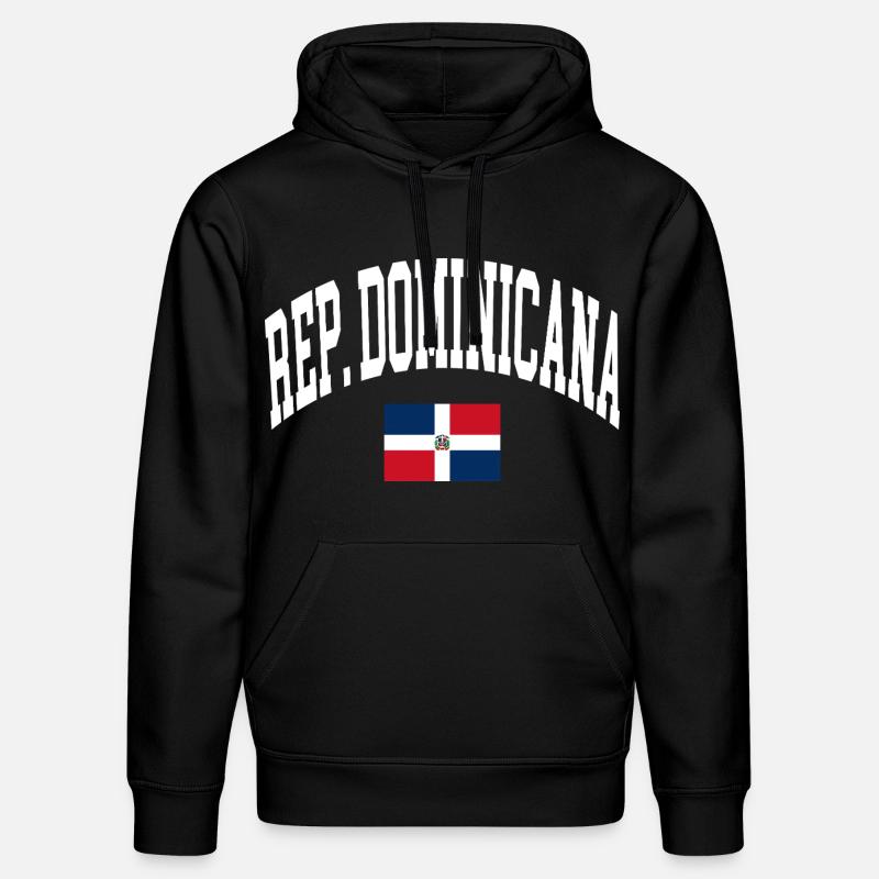 Drapeau de la République dominicaine - Sweat à capuche bio DRUMMER Stanley/Stella Unisexe - noir