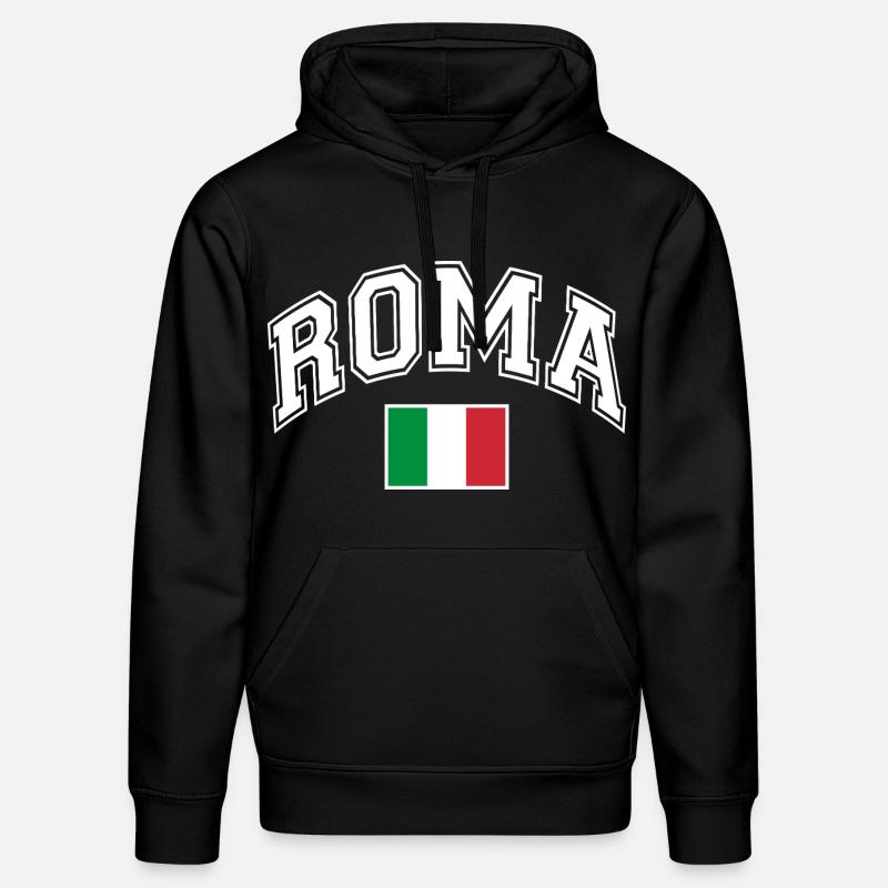 Drapeau de Rome, Rome, Italie - Sweat à capuche bio DRUMMER Stanley/Stella Unisexe - noir