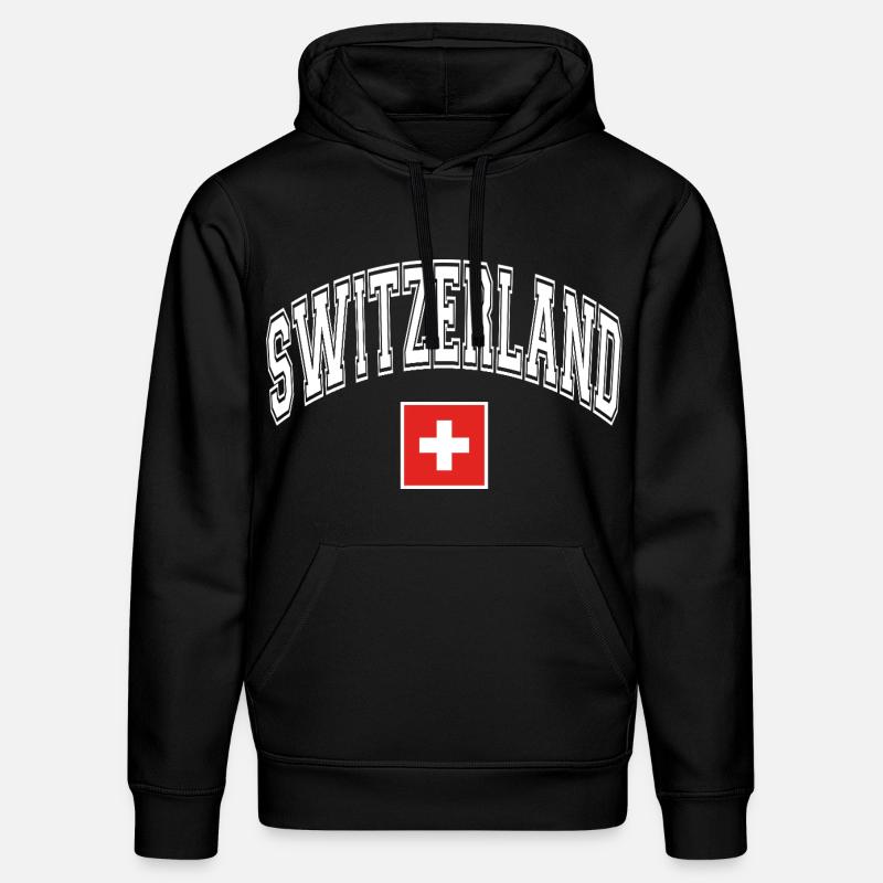 Drapeau de la Suisse - Sweat à capuche bio DRUMMER Stanley/Stella Unisexe - noir