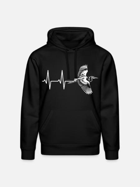 Vogel im Herzschlag Design - Stanley/Stella Unisex Bio-Hoodie DRUMMER  - Schwarz