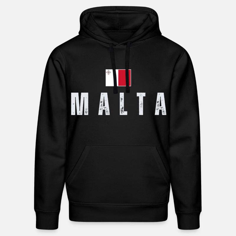 Drapeau de Malte, patriote maltais - Sweat à capuche bio DRUMMER Stanley/Stella Unisexe - noir
