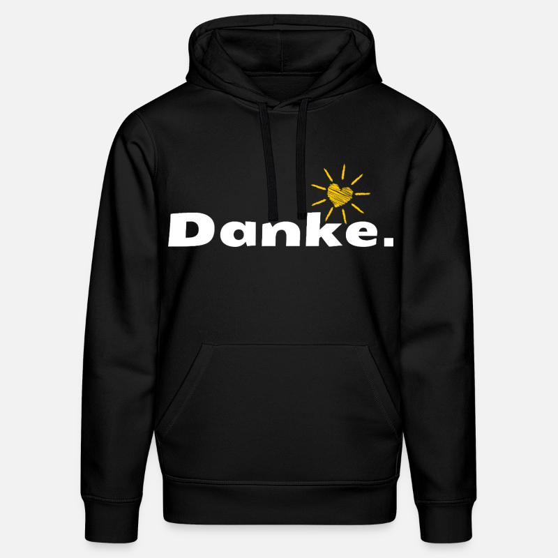 Danke HerzSonne Typografie - Stanley/Stella Unisex Bio-Hoodie DRUMMER  - Schwarz