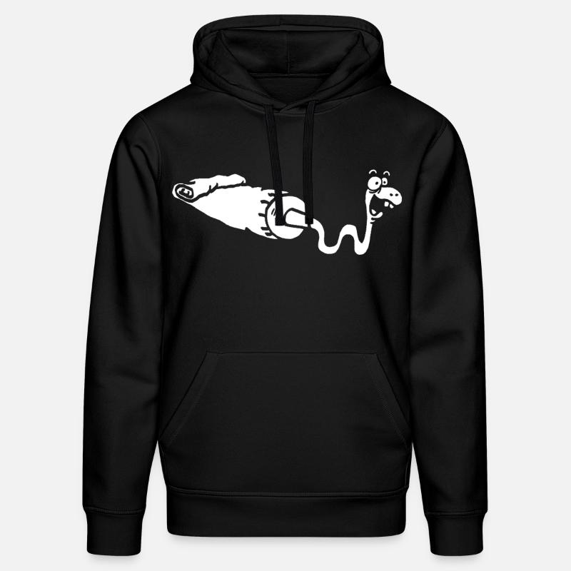 Gouache oder weiße Schlange? - Stanley/Stella Unisex Bio-Hoodie DRUMMER  - Schwarz