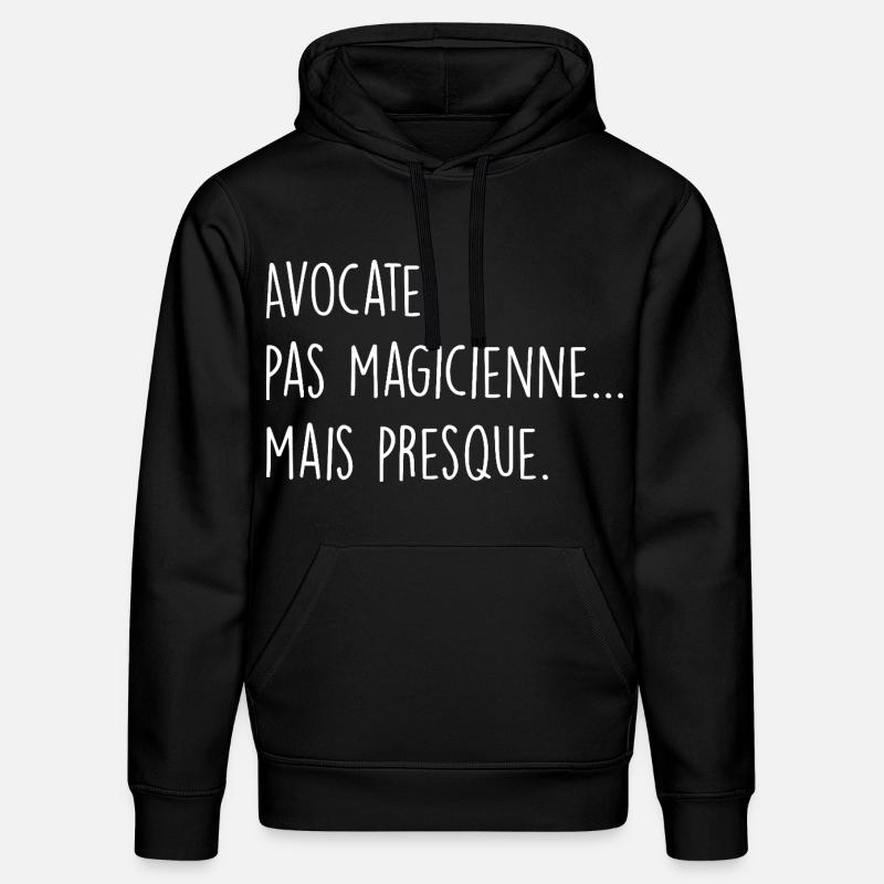 Avocate, pas magicienne… mais presque - Sweat à capuche bio DRUMMER Stanley/Stella Unisexe - noir