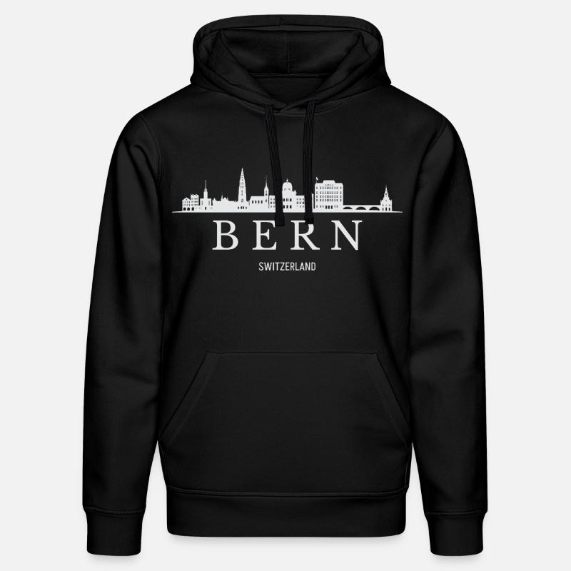 Silhouette de Berne, Berne Suisse - Sweat à capuche bio DRUMMER Stanley/Stella Unisexe - noir