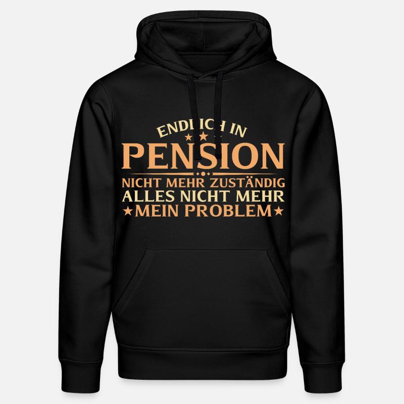 Pension Plus responsable - Retraité - Sweat à capuche bio DRUMMER Stanley/Stella Unisexe - noir