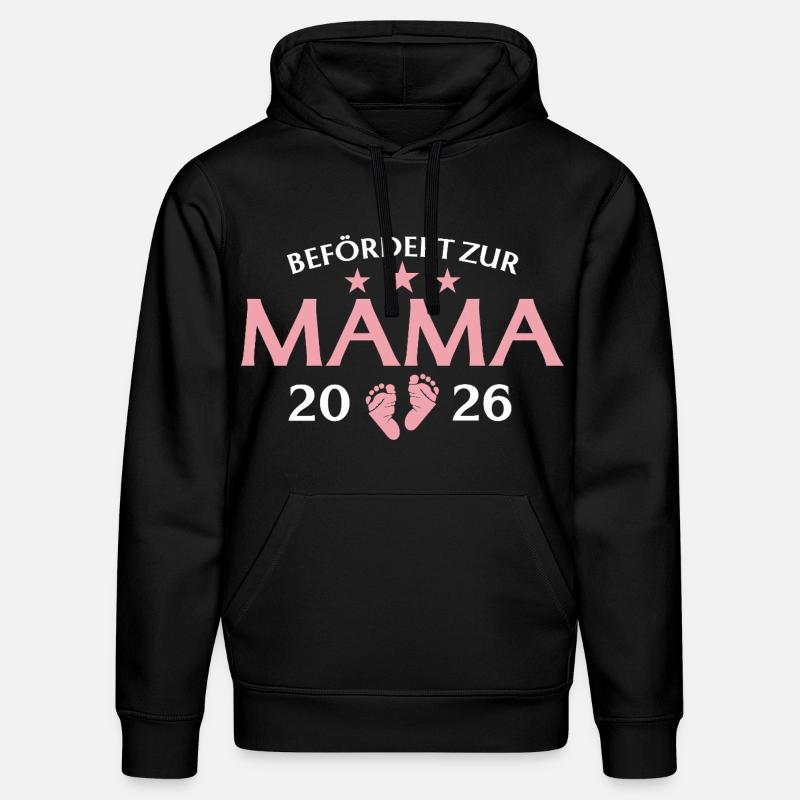 Mère 2026 Promue maman - Sweat à capuche bio DRUMMER Stanley/Stella Unisexe - noir