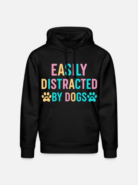 Leicht ablenkbar durch Hunde - Stanley/Stella Unisex Bio-Hoodie DRUMMER  - Schwarz