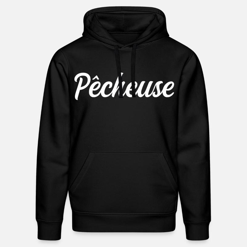 Pêcheuse Passionnée Pêche Eau Canne Poisson - Sweat à capuche bio DRUMMER Stanley/Stella Unisexe - noir