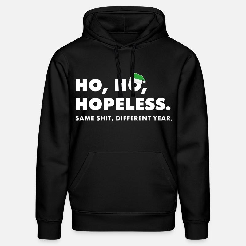 Ho ho désespéré : Expression anti-Noël - Sweat à capuche bio DRUMMER Stanley/Stella Unisexe - noir