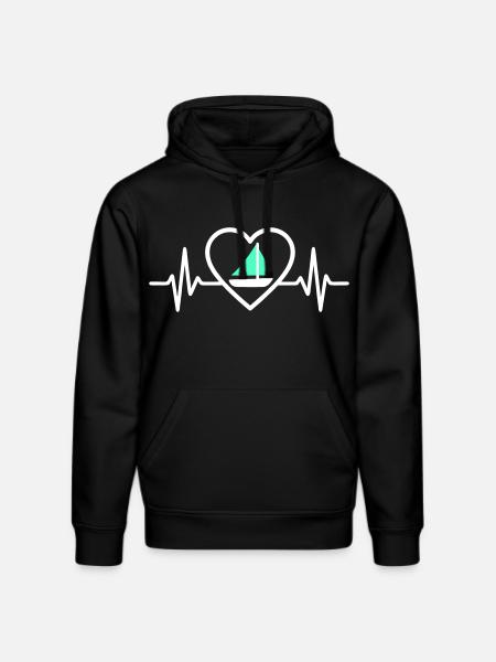Cœur Voile – Passion Bateau - Stanley/Stella DRUMMER Unisex Organic Hoodie - black
