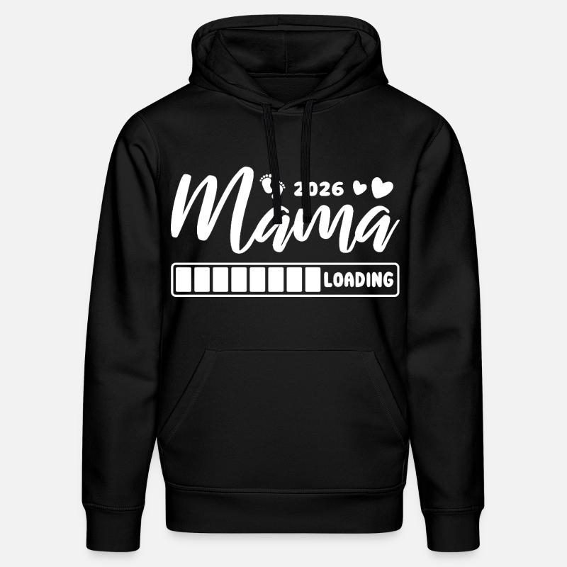 Mama 2026 loading - Schwangerschaft - Geschenk - Stanley/Stella Unisex Bio-Hoodie DRUMMER  - Schwarz