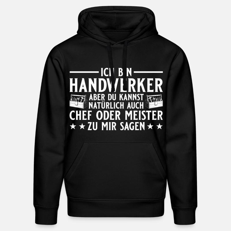 Chef oder Meister - Handwerker Geschenk - Stanley/Stella DRUMMER Unisex Organic Hoodie - black