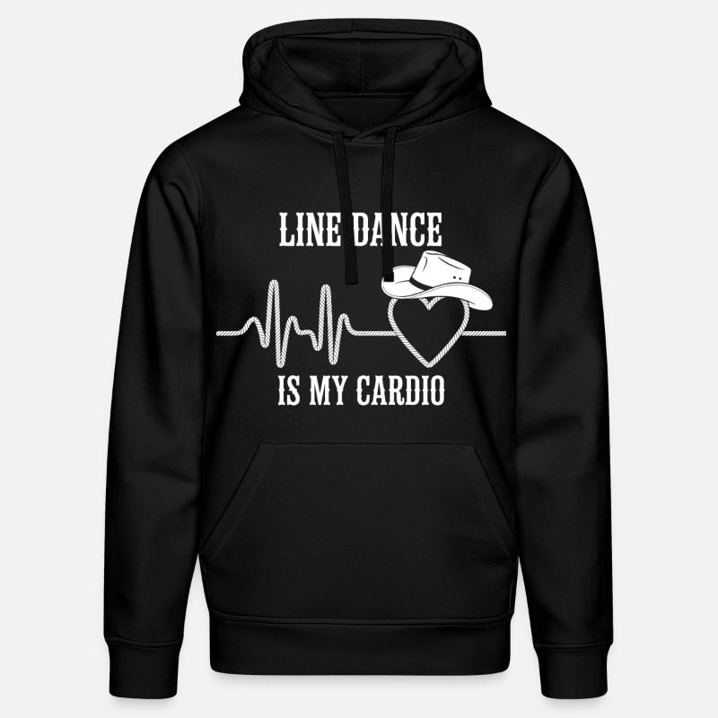 Line Dance Cardio Heart Logo - Sweat à capuche bio DRUMMER Stanley/Stella Unisexe - noir