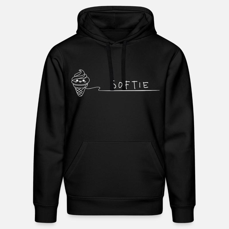 Softie. Softeis Liebe Minimal Oneline - Sweat à capuche bio DRUMMER Stanley/Stella Unisexe - noir