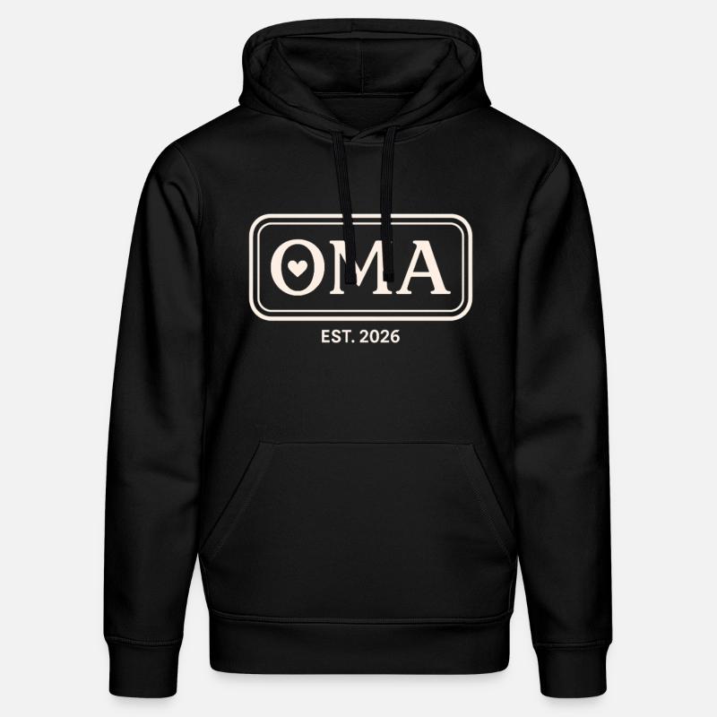 OMA EST. 2026 Stolze Großmutter Ankündigung - Stanley/Stella Unisex Bio-Hoodie DRUMMER  - Schwarz