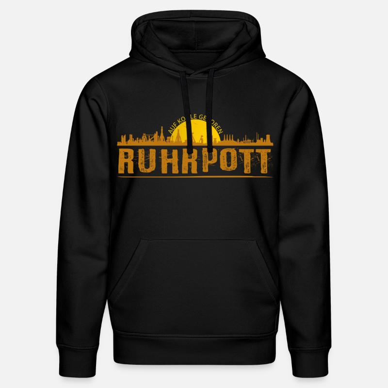 Silhouette de Ruhrpott - Sweat à capuche bio DRUMMER Stanley/Stella Unisexe - noir