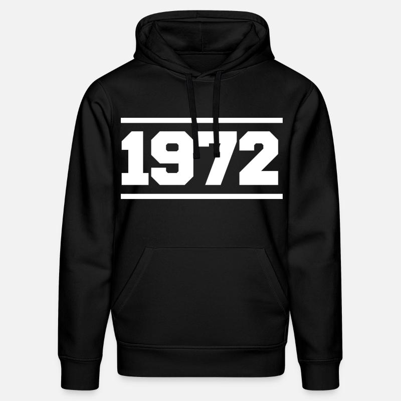 1972 Cadeau rétro 1972 - Sweat à capuche bio DRUMMER Stanley/Stella Unisexe - noir
