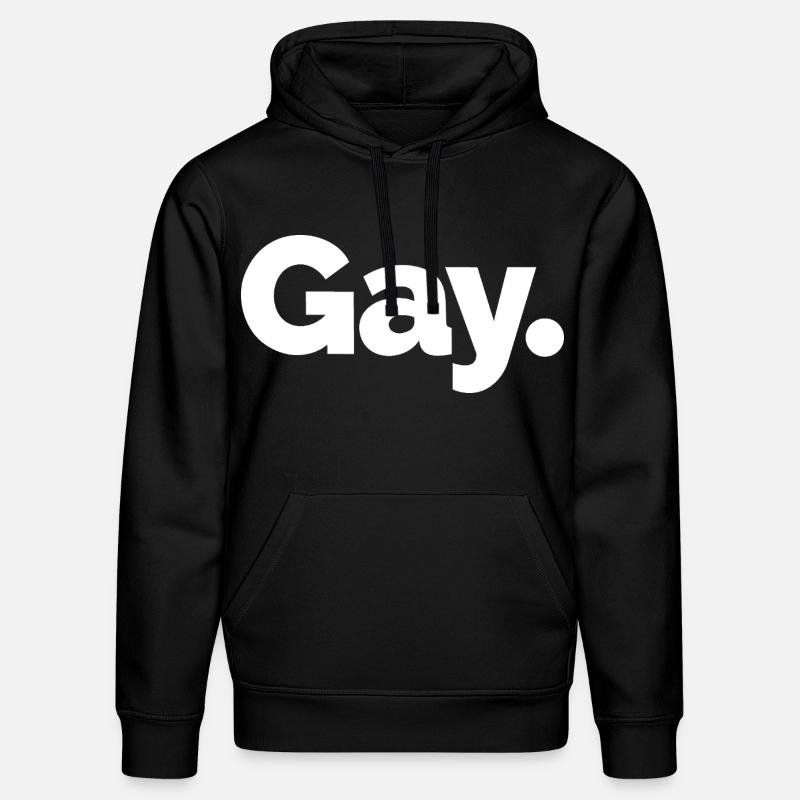 Schwul. Pride Bold Typographic - Stanley/Stella Unisex Bio-Hoodie DRUMMER  - Schwarz