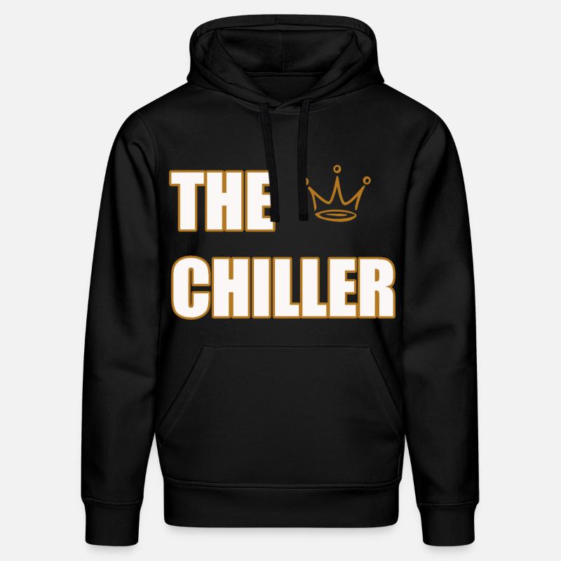 THE CHILLER – Cool & Minimal Statement Design - Stanley/Stella Unisex Bio-Hoodie DRUMMER  - Schwarz