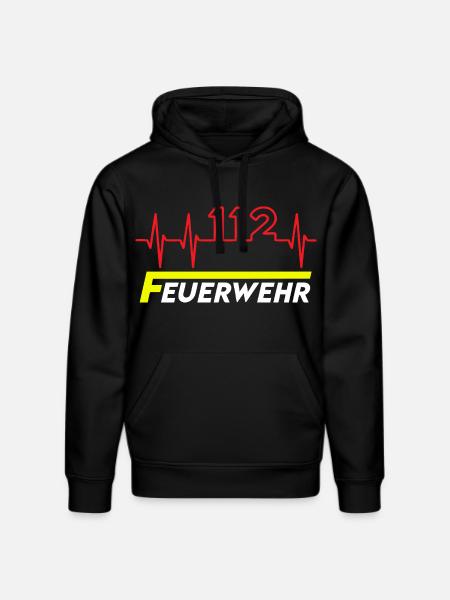 Feuewehr 112 - Stanley/Stella Unisex Bio-Hoodie DRUMMER - Schwarz