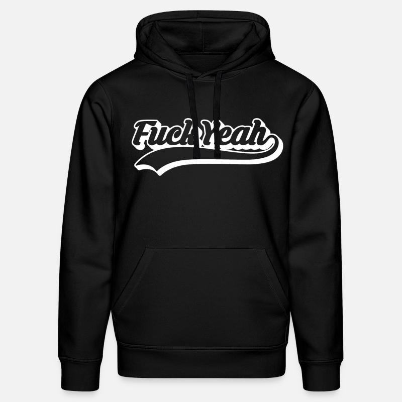 Retro Style 'Fuck Yeah' Script - Sweat à capuche bio DRUMMER Stanley/Stella Unisexe - noir