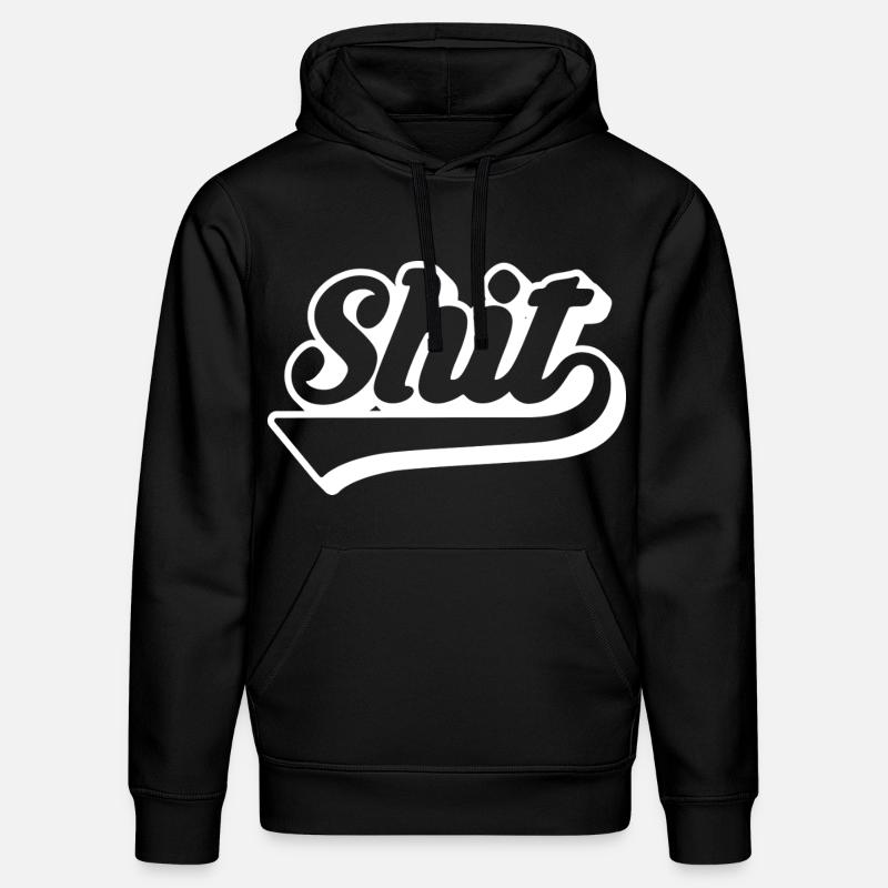 Merde Rétro Script - Sweat à capuche bio DRUMMER Stanley/Stella Unisexe - noir