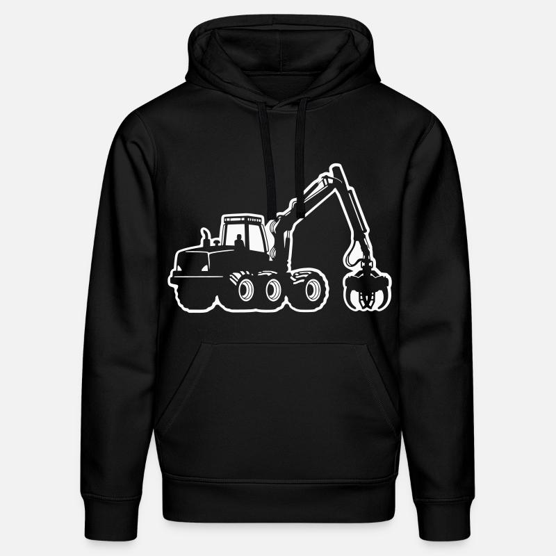 Silhouette de moissonneuse - Sweat à capuche bio DRUMMER Stanley/Stella Unisexe - noir