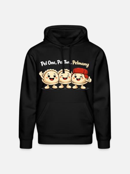Pel One, Pel Two, Pelmany – Pelmeni Friends - Stanley/Stella DRUMMER Unisex Organic Hoodie - black