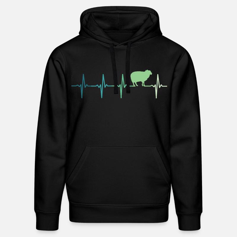 moutons battement de cœur mouton moutons - Sweat à capuche bio DRUMMER Stanley/Stella Unisexe - noir