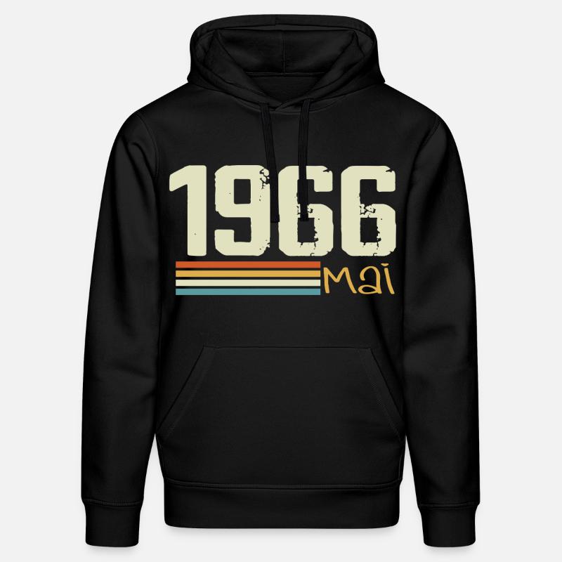 Mai 1966 - Sweat à capuche bio DRUMMER Stanley/Stella Unisexe - noir