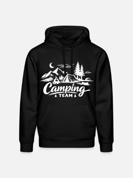 Camping Team - Stanley/Stella DRUMMER Unisex Organic Hoodie - black