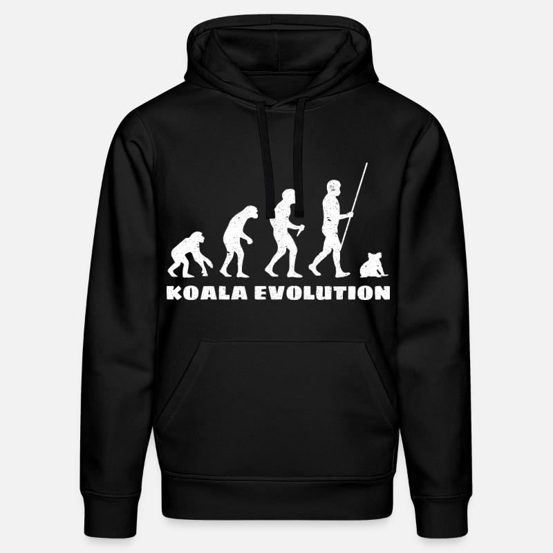 Koala Evolution - Stanley/Stella DRUMMER Unisex Organic Hoodie - black