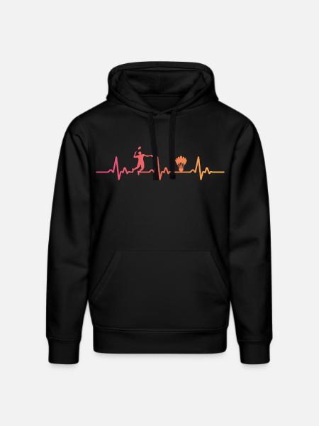 Badminton Sunset Heartbeat Badminton - Stanley/Stella DRUMMER Unisex Organic Hoodie - black