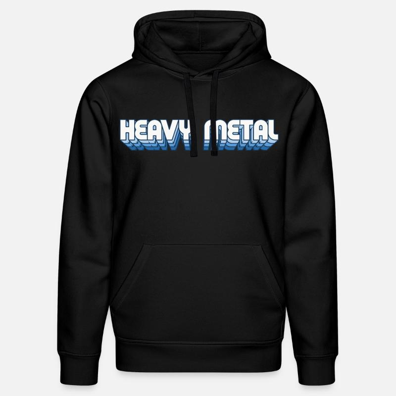 Heavy Metal Style Rétro Texte Logo - Sweat à capuche bio DRUMMER Stanley/Stella Unisexe - noir