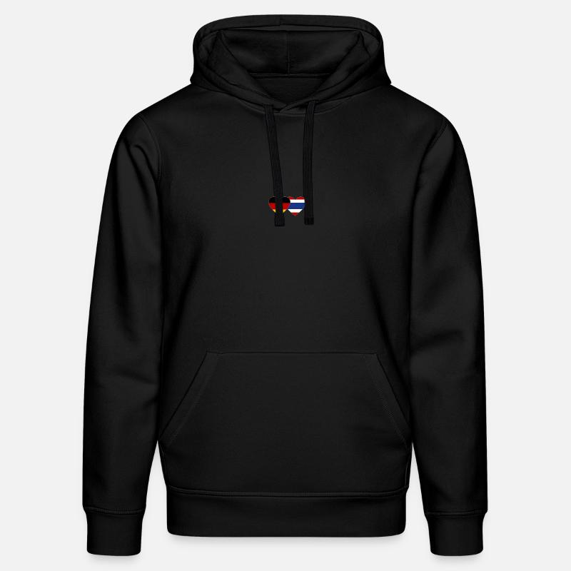 Allemagne Thaïlande Drapeau Coeur - Sweat à capuche bio DRUMMER Stanley/Stella Unisexe - noir