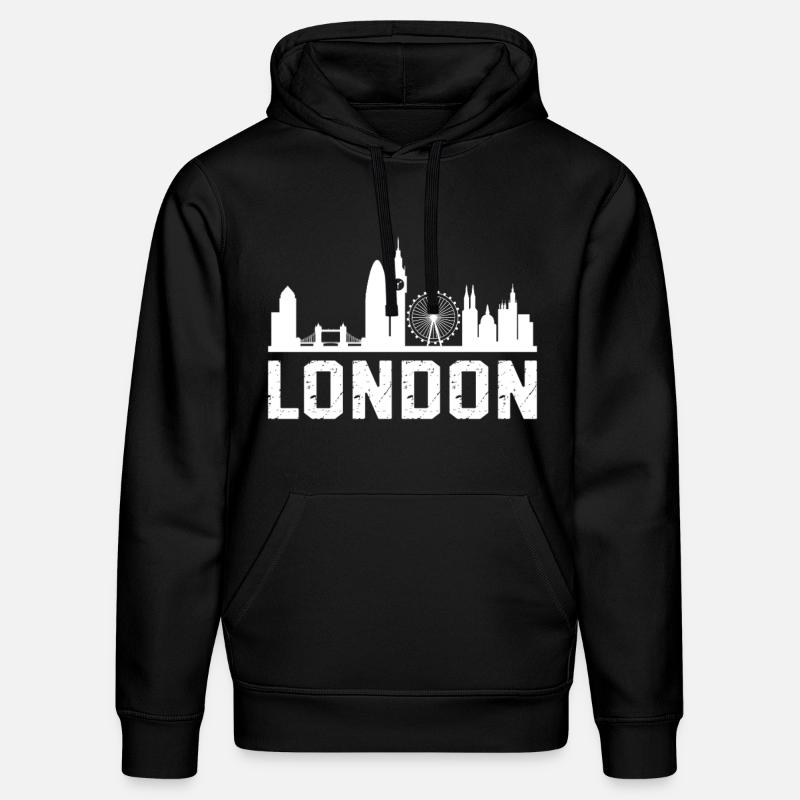 Skyline de Londres - Sweat à capuche bio DRUMMER Stanley/Stella Unisexe - noir