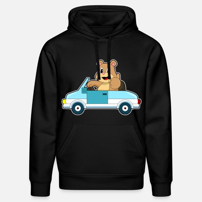 Voiture d’ours - Sweat à capuche bio DRUMMER Stanley/Stella Unisexe - noir
