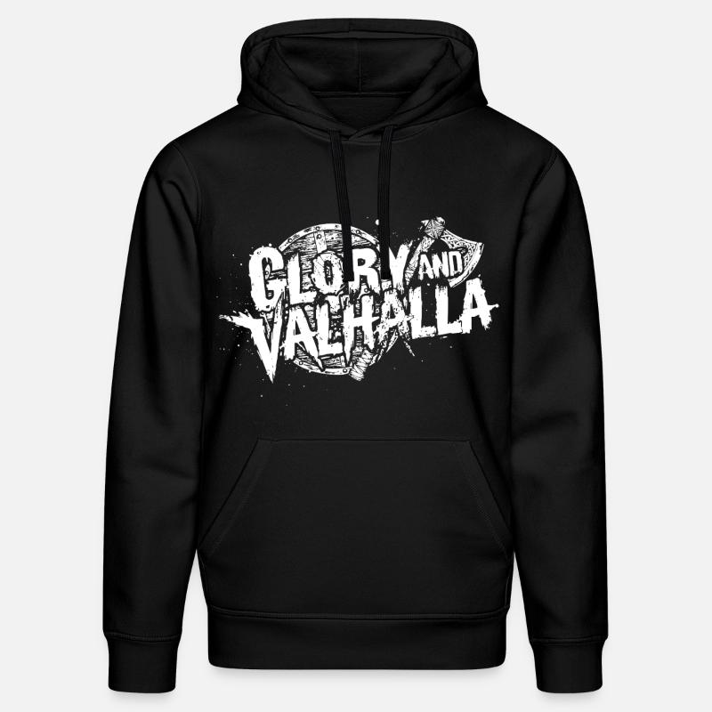 Gloire et Valhalla - Sweat à capuche bio DRUMMER Stanley/Stella Unisexe - noir