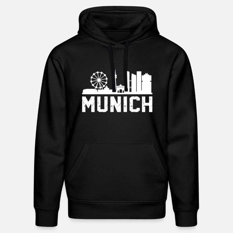 Horizon de Munich - Sweat à capuche bio DRUMMER Stanley/Stella Unisexe - noir