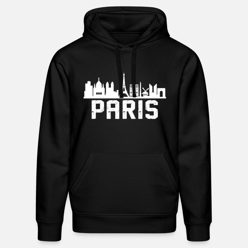 Horizon de Paris - Sweat à capuche bio DRUMMER Stanley/Stella Unisexe - noir