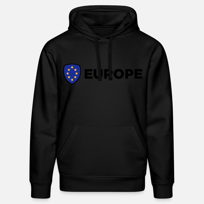 Le drapeau européen Union - Sweat à capuche bio DRUMMER Stanley/Stella Unisexe - noir