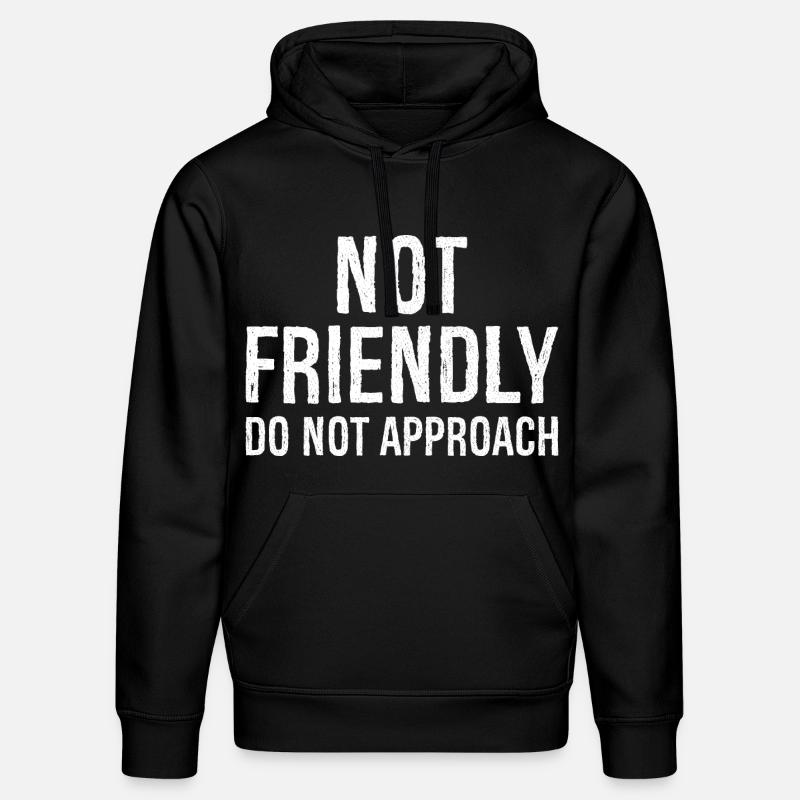 nicht freundlich nicht annähern - Stanley/Stella Unisex Bio-Hoodie DRUMMER  - Schwarz