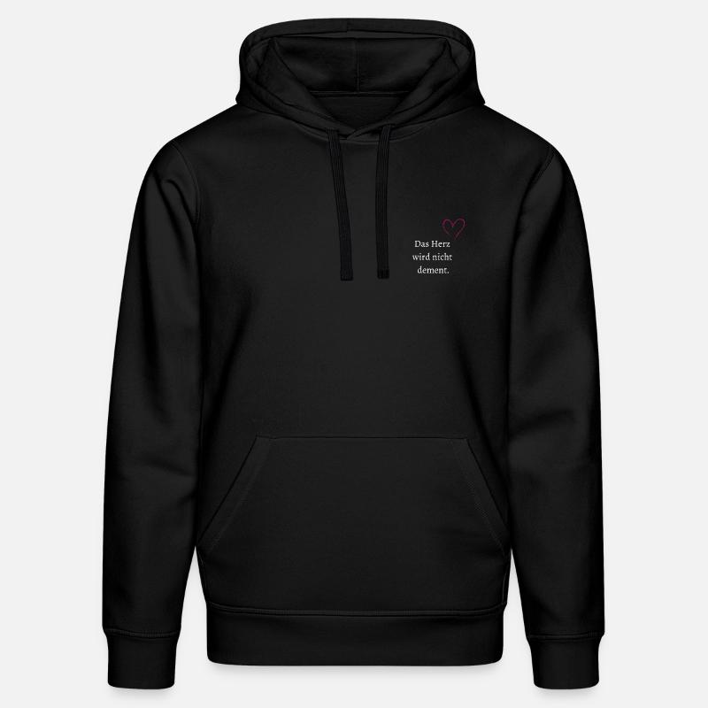 Das Herz wird nicht dement. - Stanley/Stella Unisex Bio-Hoodie DRUMMER  - Schwarz