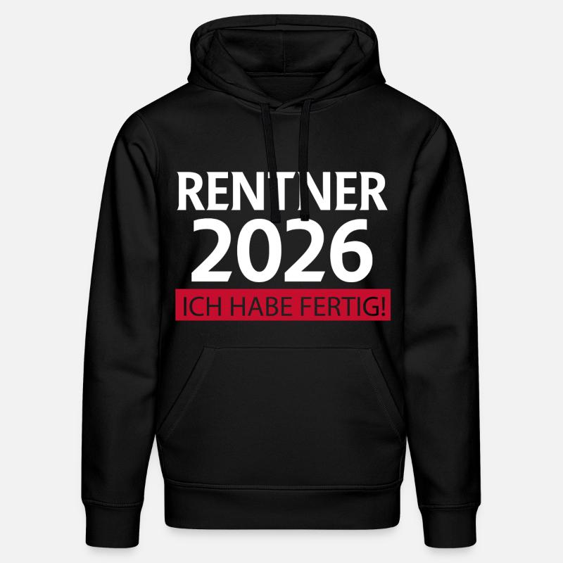 Retraite 2026 Drôle - Sweat à capuche bio DRUMMER Stanley/Stella Unisexe - noir